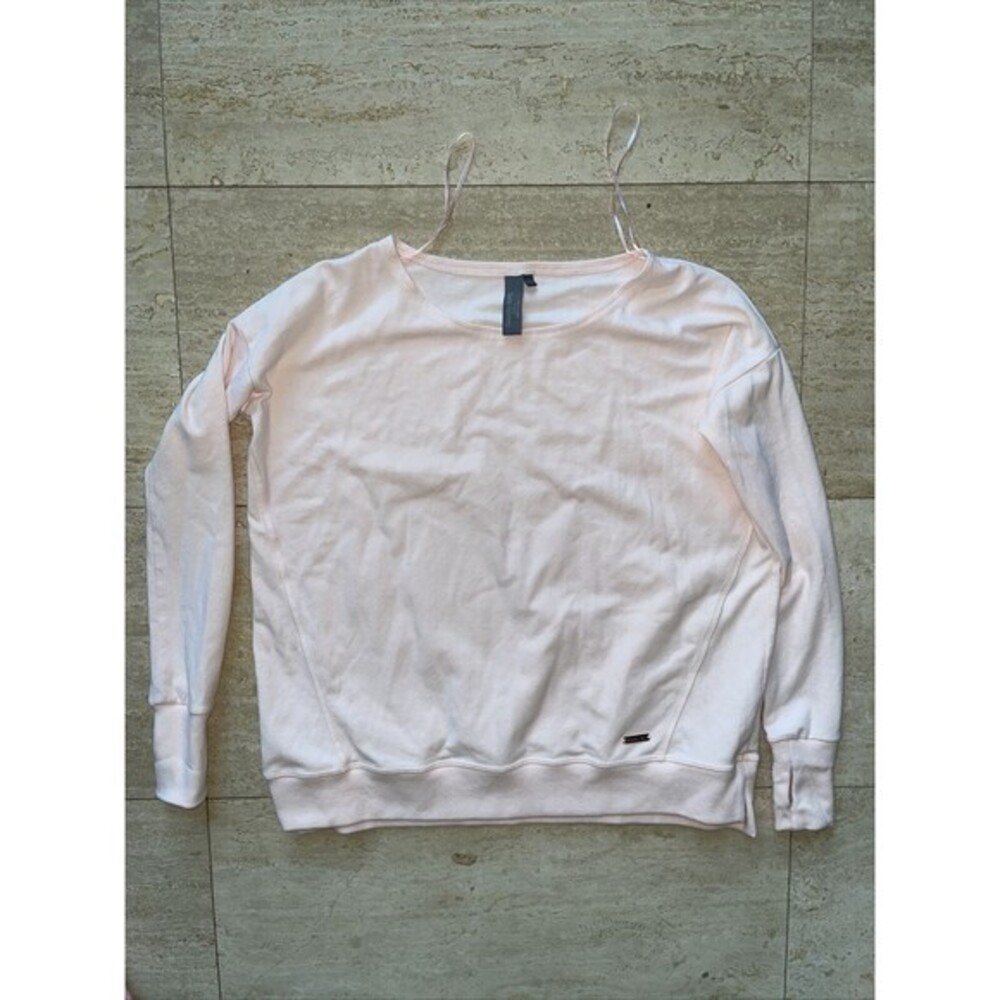 SWEATY BETTY Harmonise Pink Luxe Italian Fleece Sweatshirt Pullover Sz XXS